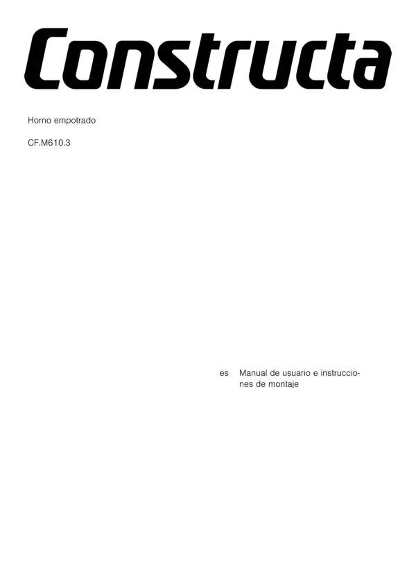 Manual Horno Constructa CF.M610.3 9001920047_A