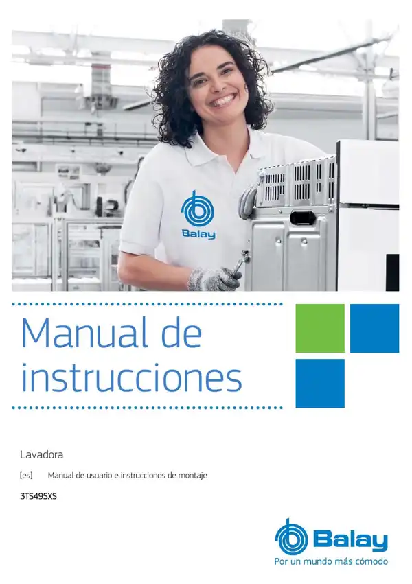 Manual Balay Lavadora 3TS495XS 9001947088_A