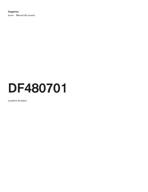 Manual Lavadora de platos Gaggenau DF480701 9001917447_A