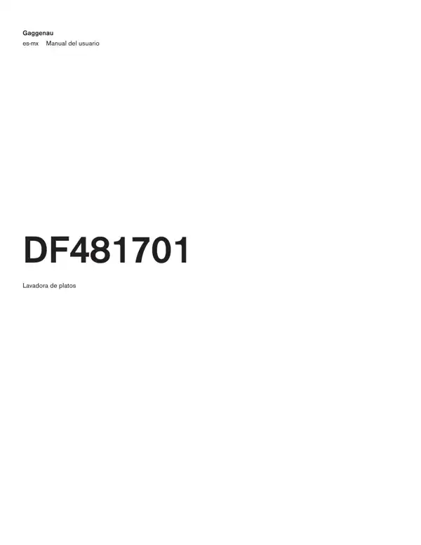 Manual Lavadora de platos Gaggenau DF481701 9001917517_A
