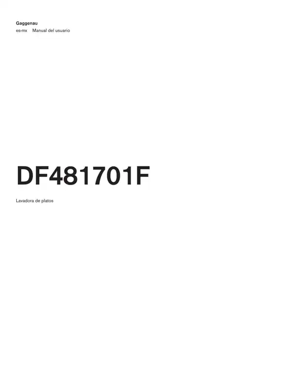 Manual Lavadora de platos Gaggenau DF481701F 9001917520_A