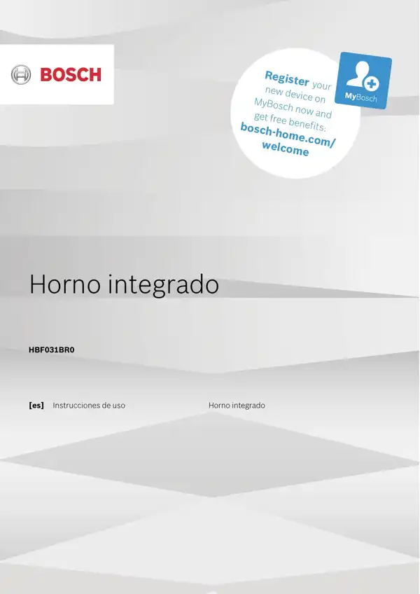 Manual Bosch Horno HBF031BR0 9001614251_A