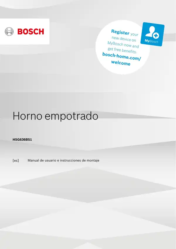 Manual Bosch Horno HSG636BS1 9001615942_A
