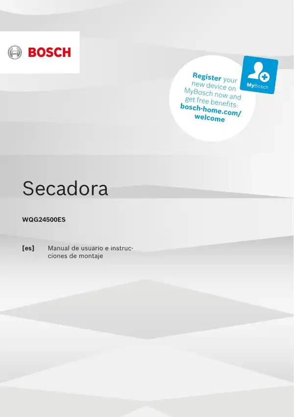 Manual Bosch Secadora WQG24500ES 9001691010_A