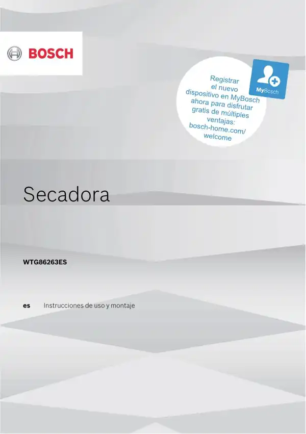 Manual Bosch Secadora WTG86263ES 9001607093_A
