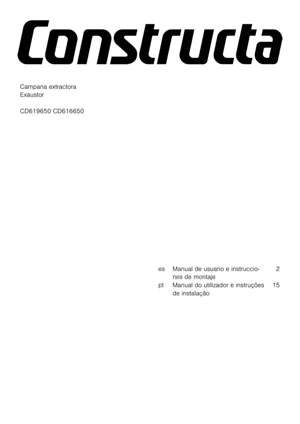 Manual Constructa Campana extractora CD616650 9001673861_A1