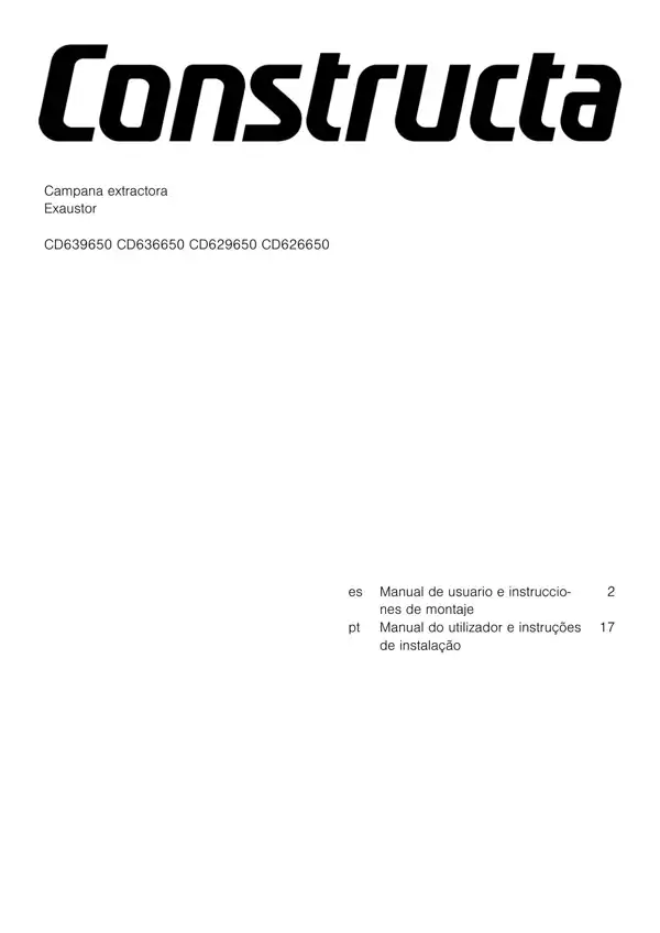 Manual Constructa Campana extractora CD639650 9001673982_A