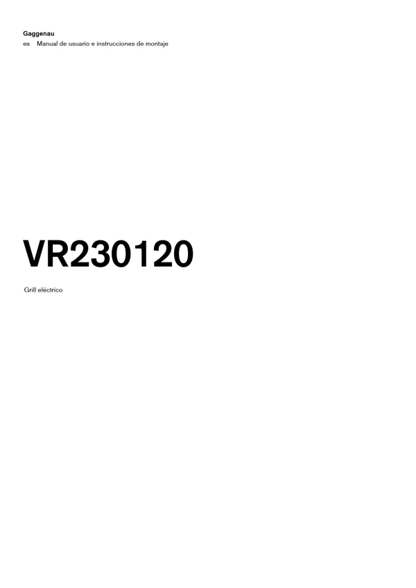 Manual Grill Gaggenau VR230120 9001867707_A