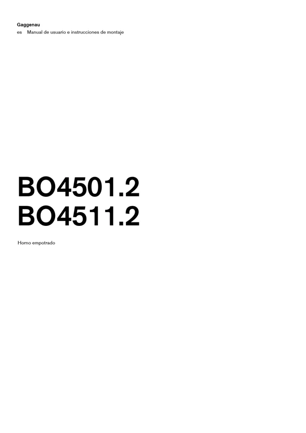 Manual Horno Gaggenau BO4501.2 9001837043_A