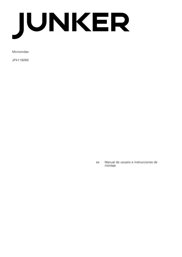 Manual Junker Microondas JP4119260 9001611031_A