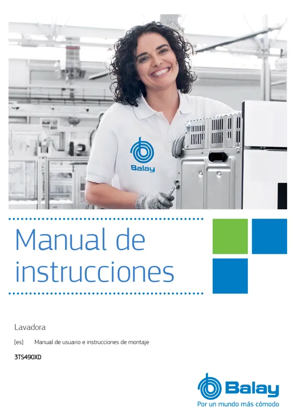 Manual Lavadora Balay 3TS490XD 9001809799_A