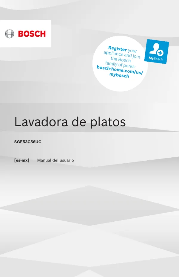 Manual Lavadora de platos Bosch SGE53C56UC 9001821404_A