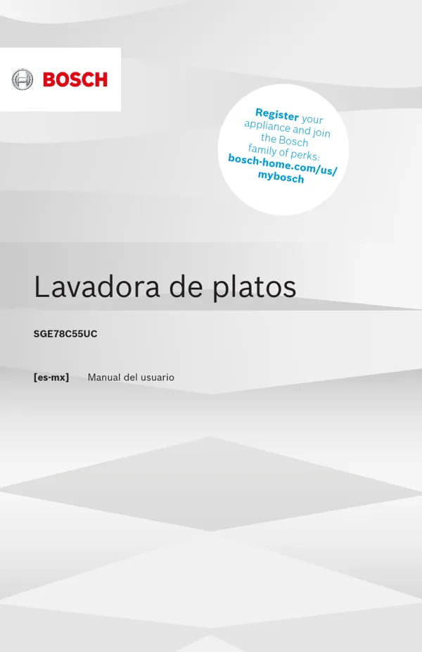 Manual Lavadora de platos Bosch SGE78C55UC 9001897053_A