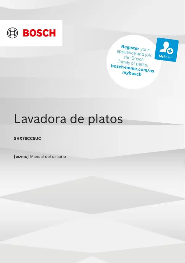 Manual Lavadora de platos Bosch SHX78CC5UC 9001936695_A