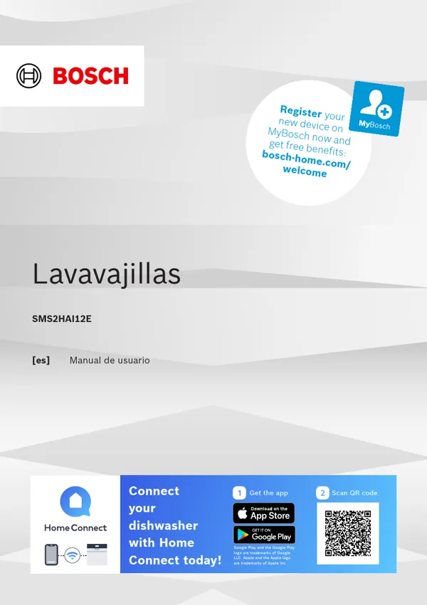 Manual Lavavajillas Bosch SMS2HAI12E 9001880188_A