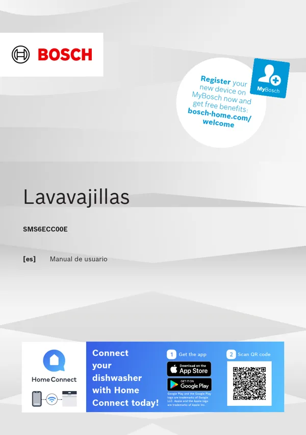 Manual Lavavajillas Bosch SMS6ECC00E 9001876944_A