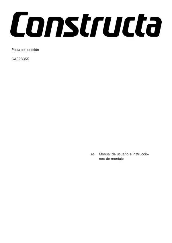 Manual Placa de cocción Constructa CA328355 9001855819_A