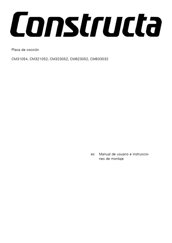 Manual Placa de cocción Constructa CM31054 9001845976_A