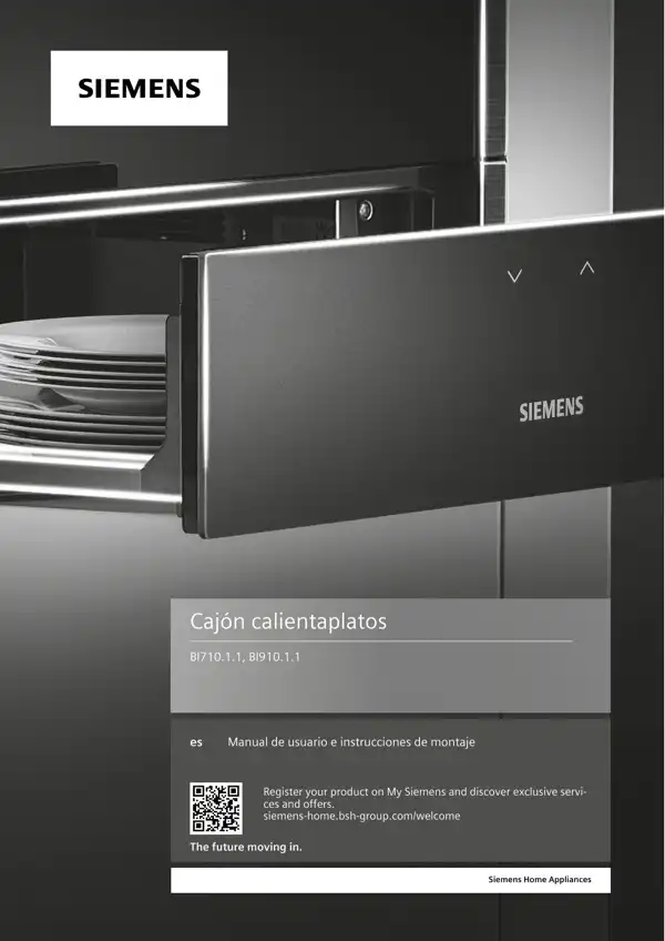 Manual Siemens Cajón calientaplatos BI710.1.1 9001674199_A