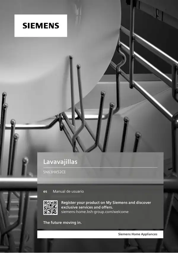 Manual Siemens Lavavajillas SN63HX52CE 9001607705_A