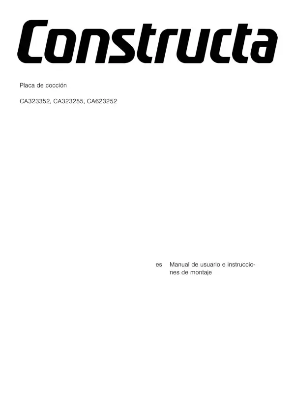 Manual Placa de cocción Constructa CA623252 9001925460_A2